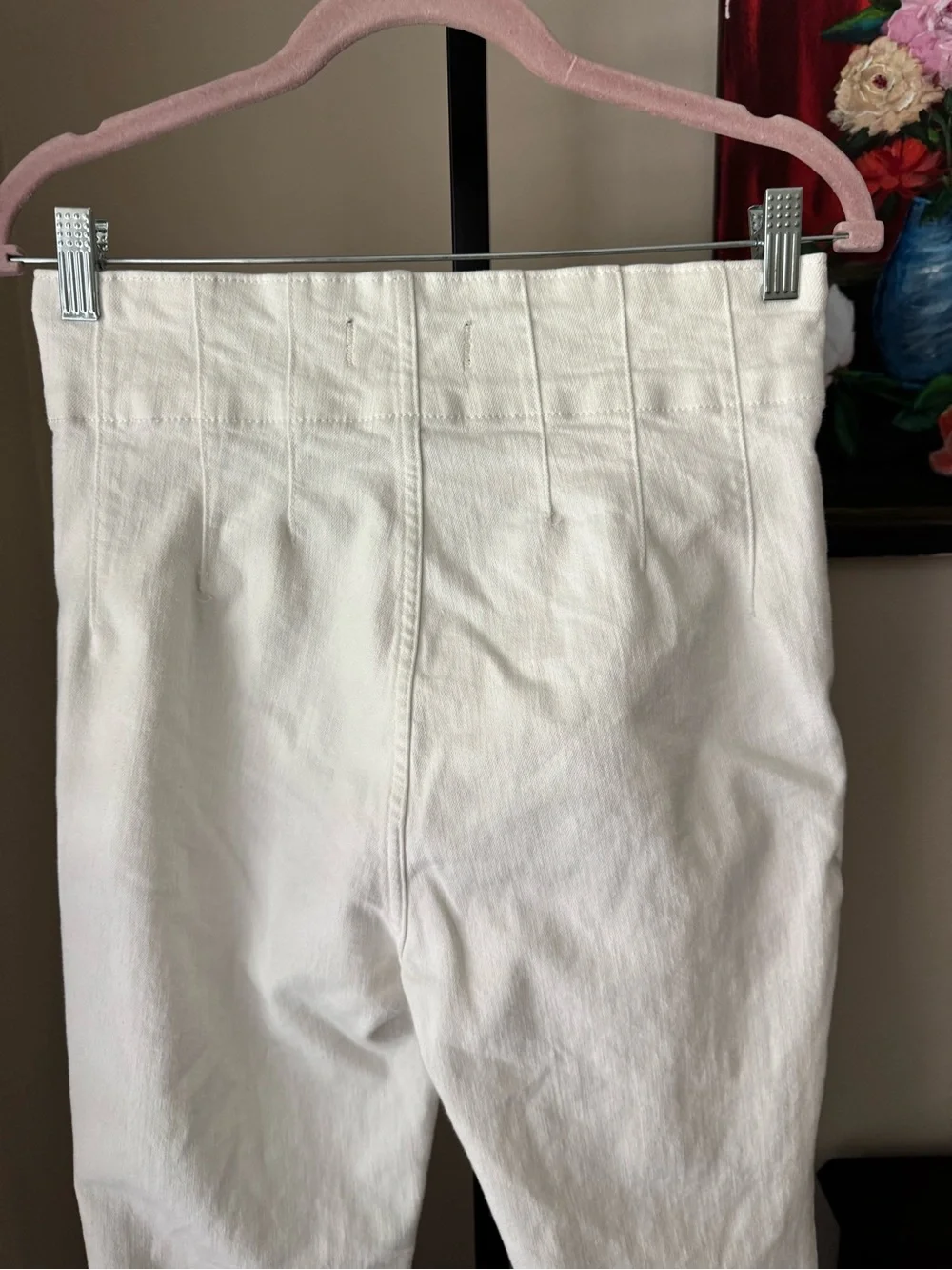 We The Free Jayde High-Rise White Flare Jeans - Picture 7 of 8